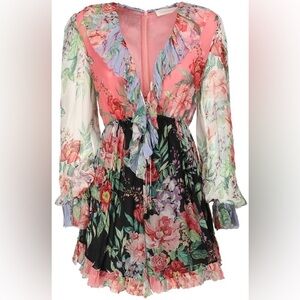 Bellitude Flutter Playsuit in spliced Zimmermann